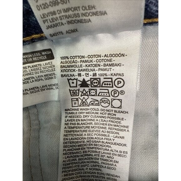 Levi's Jeans Mens 36x29 Blue 505 Regular Fit Straight Leg Medium Wash - Picture 10 of 11